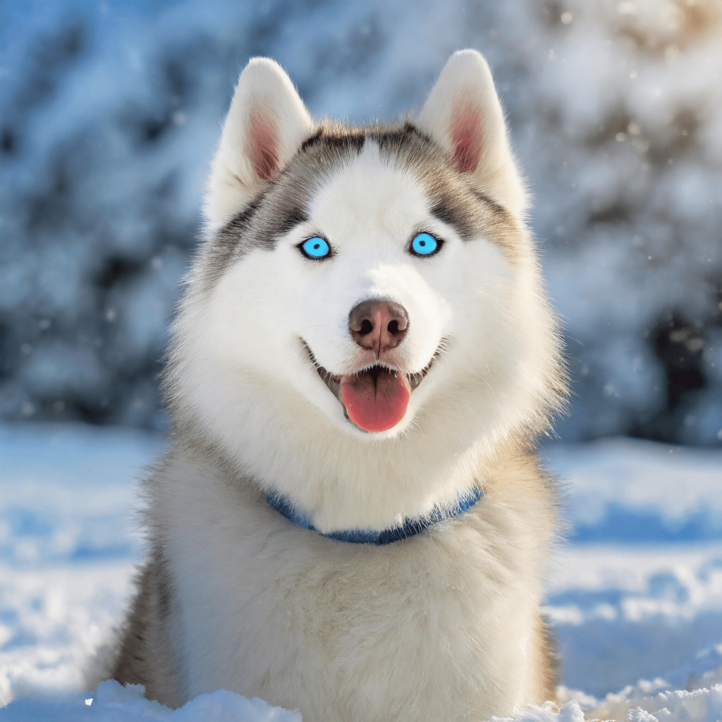 White Husky Dog